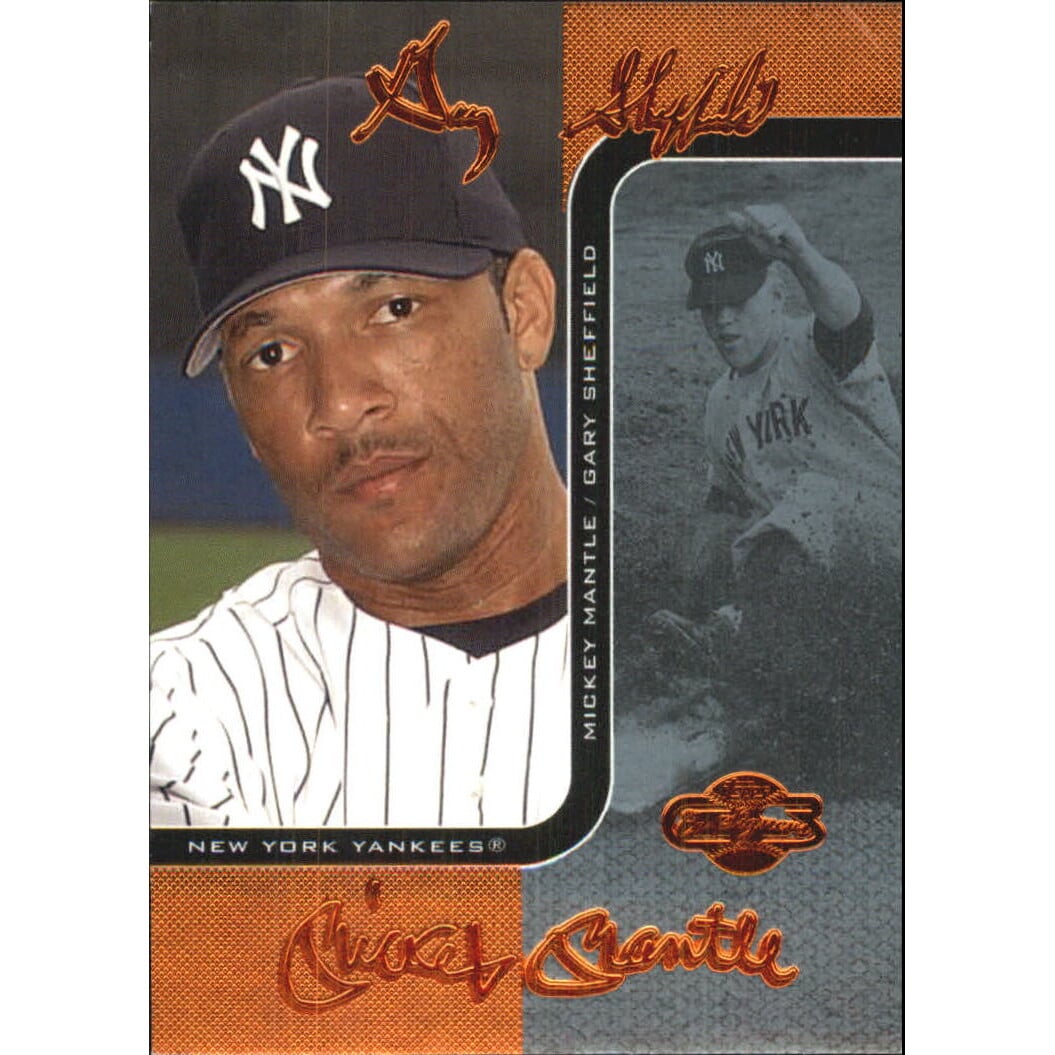 2006 Topps Co-Signers Changing Faces Blue #11B Gary Sheffield/Mickey Mantle. rookie card picture