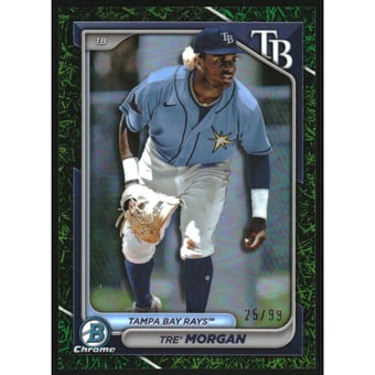 2024 Bowman Chrome Prospects Green Grass Refractors #BCP126 Tre' Morgan