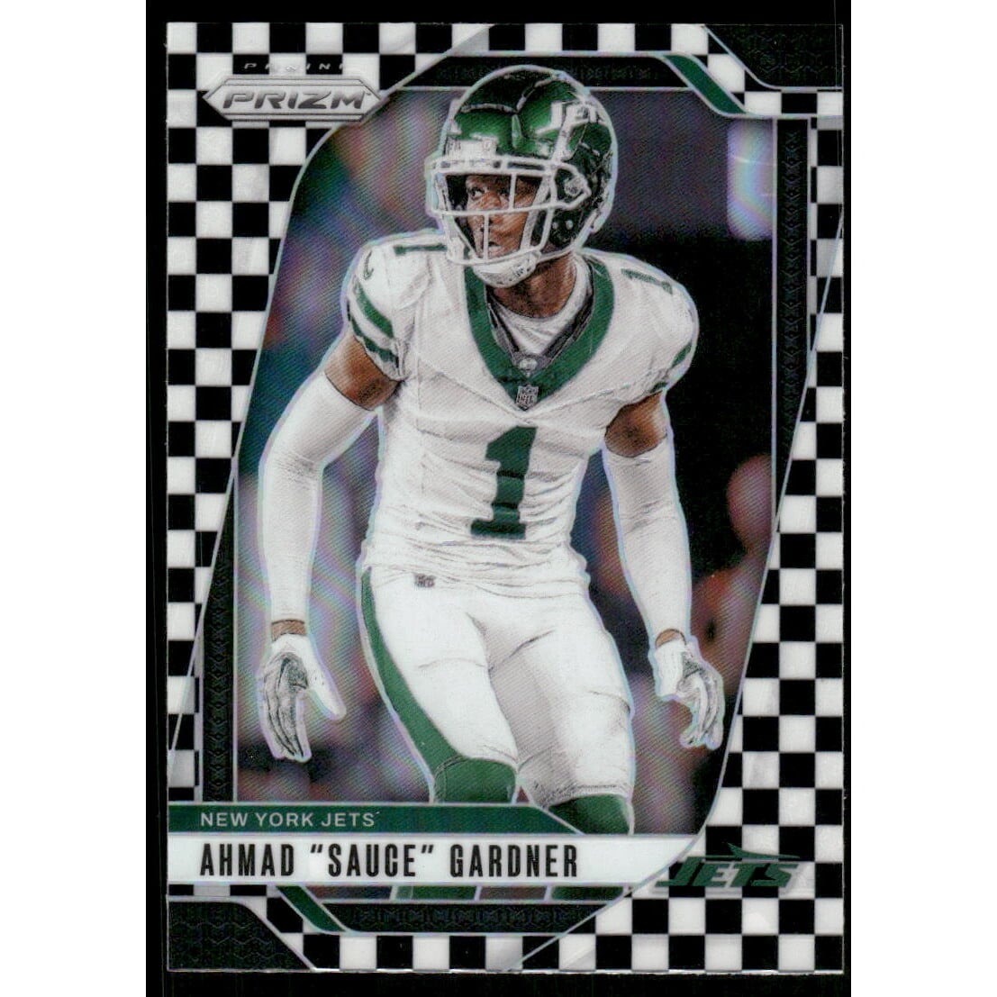 2024 Panini Prizm Prizms Black and White Checker #226 Ahmad Gardner. rookie card picture