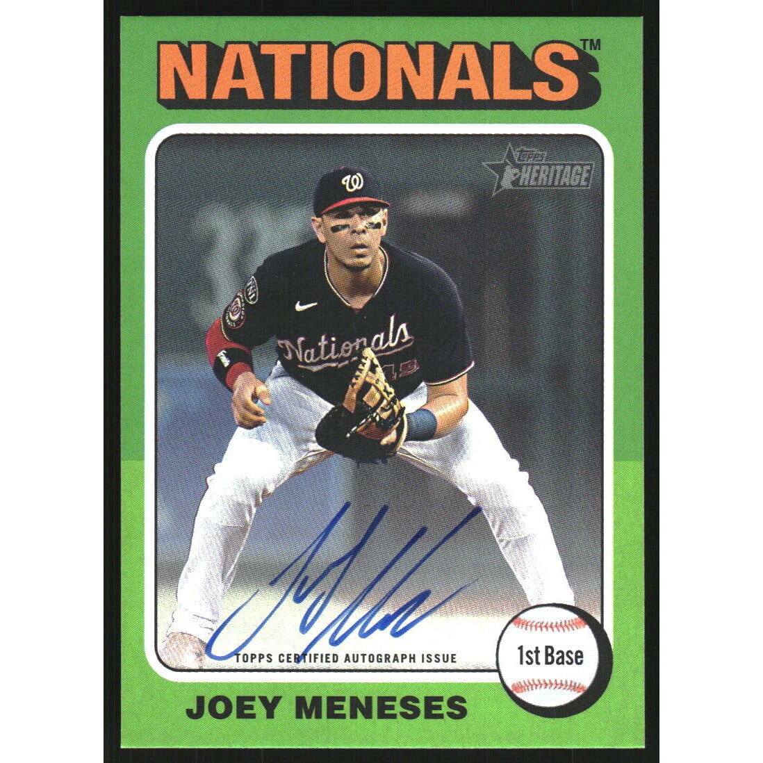 2024 Topps Heritage Real One Autographs #ROAJME Joey Meneses HN. rookie card picture