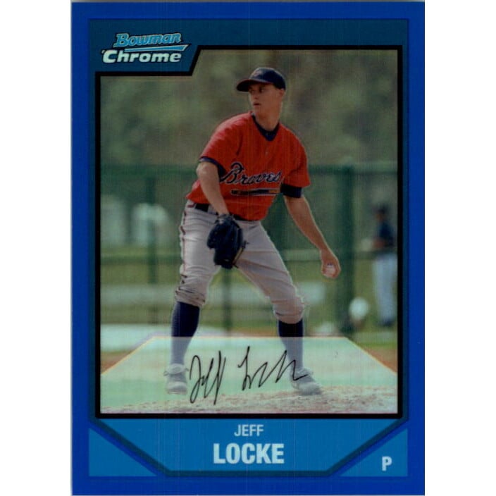 2007 Bowman Chrome Prospects Blue Refractors #BC220 Jeff Locke. rookie card picture