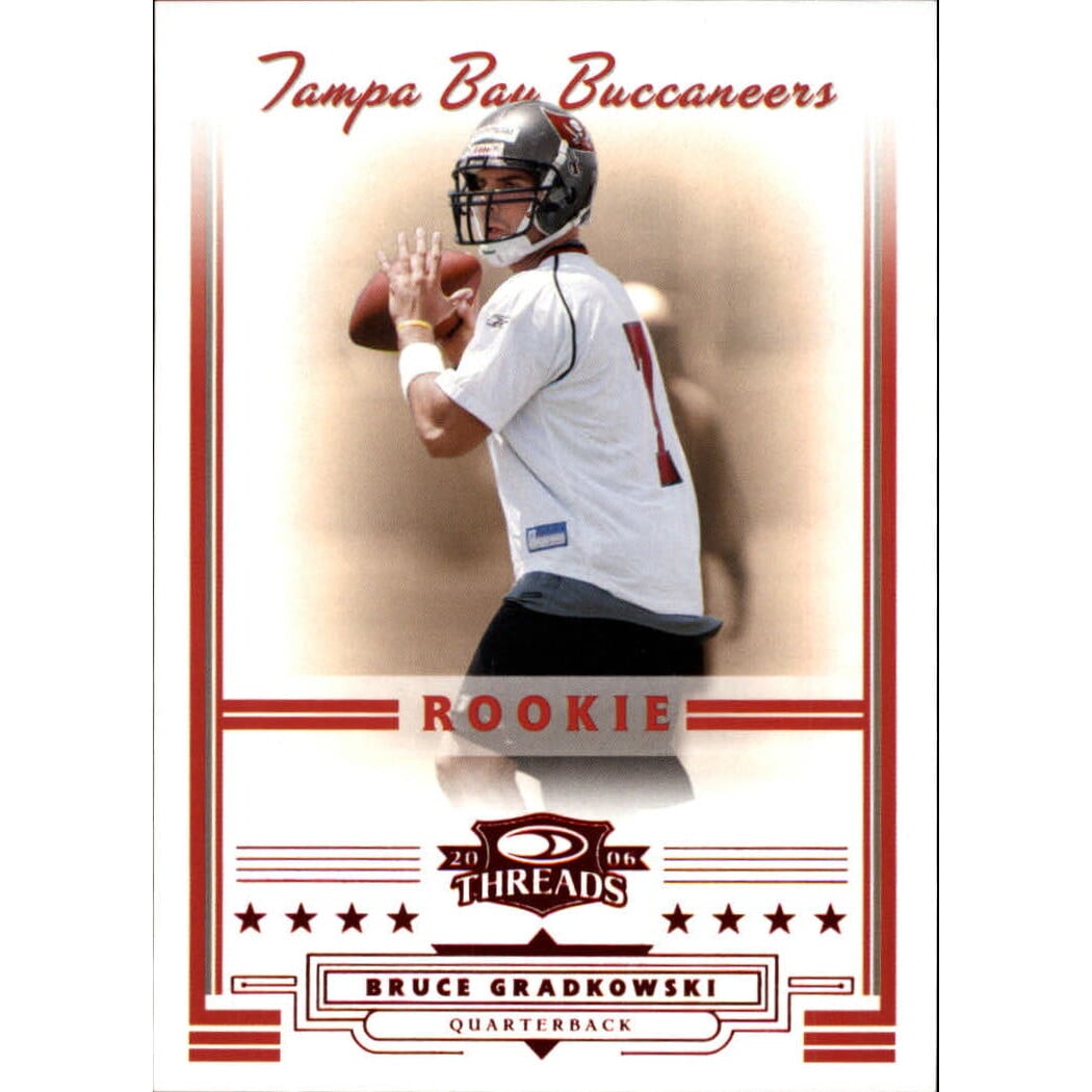 2006 Donruss Threads Retail Red #154 Bruce Gradkowski. rookie card picture