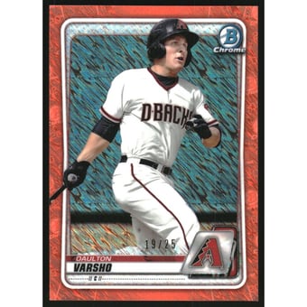 2020 Bowman Chrome Prospects Orange Shimmer Refractors #BCP181 Daulton Varsho