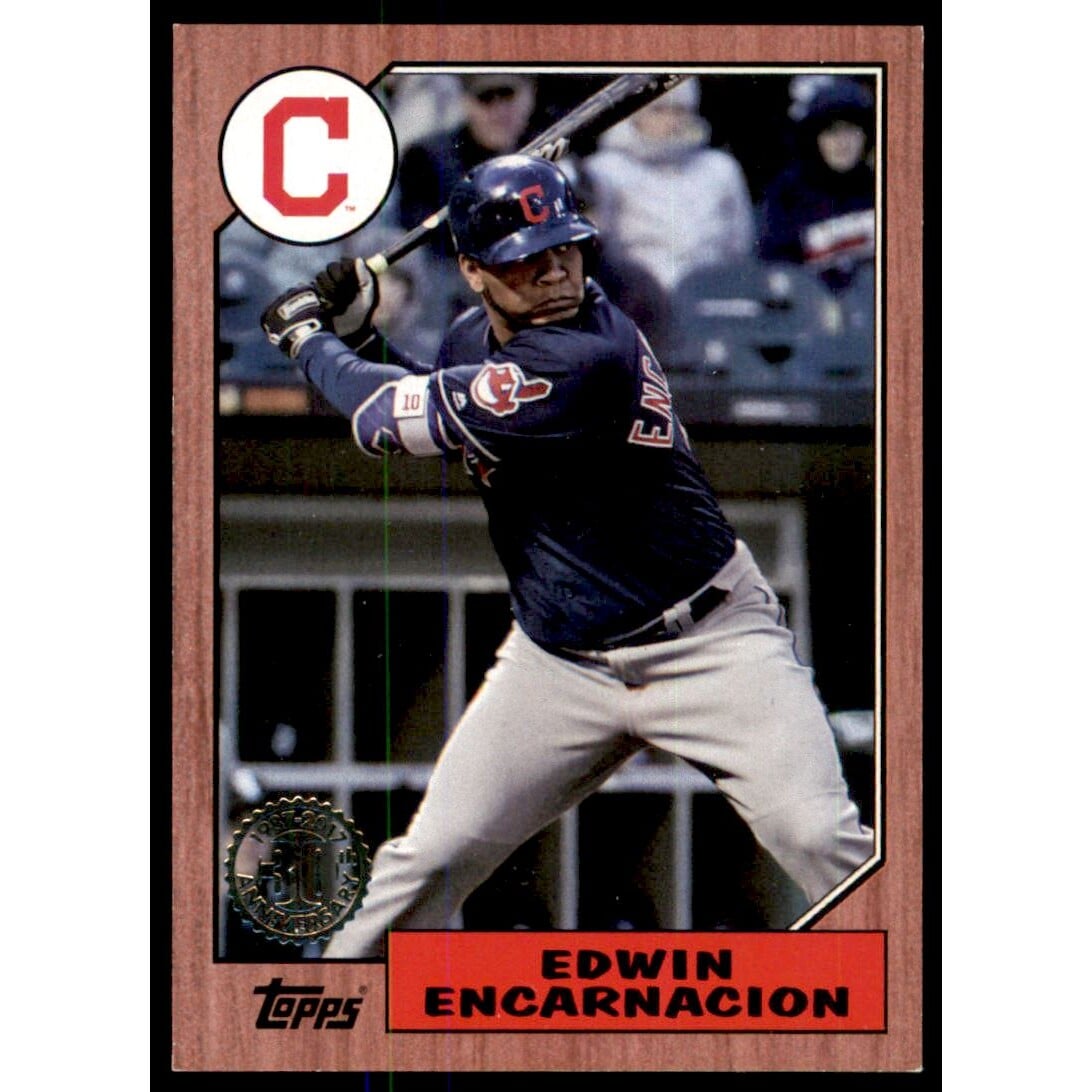 2017 Topps Update '87 Topps Red #US8731 Edwin Encarnacion. rookie card picture