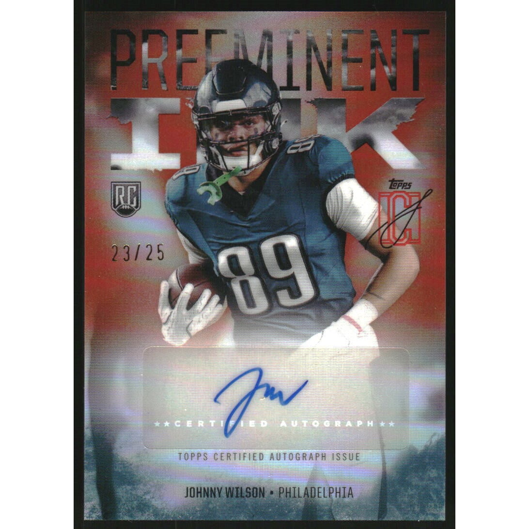 2024 Topps Signature Class Preeminent Ink Autographs Red Refractors #PIJW Johnny Wilson. rookie card picture