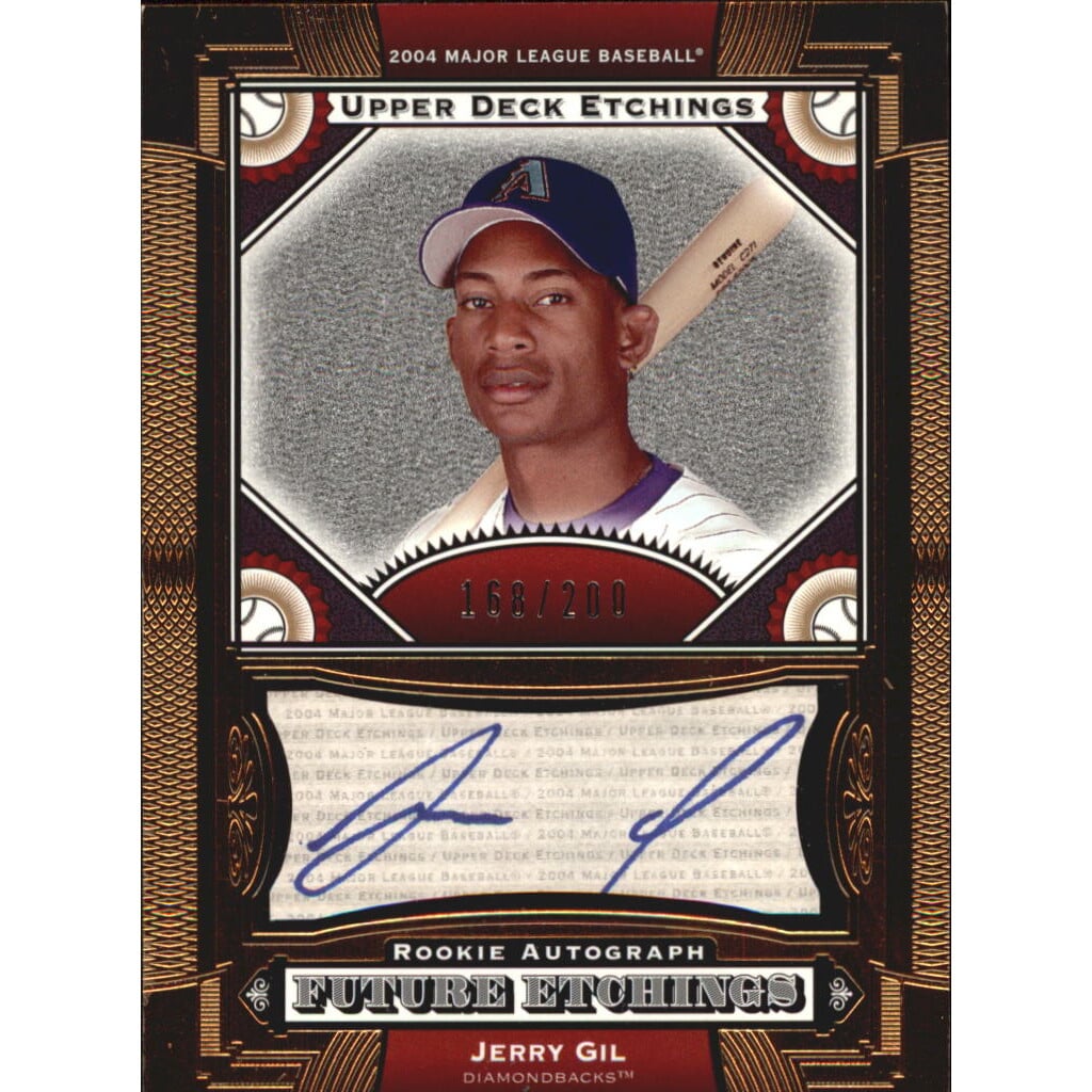 2004 Upper Deck Etchings Blue Ink #132 Jerry Gil FE. rookie card picture