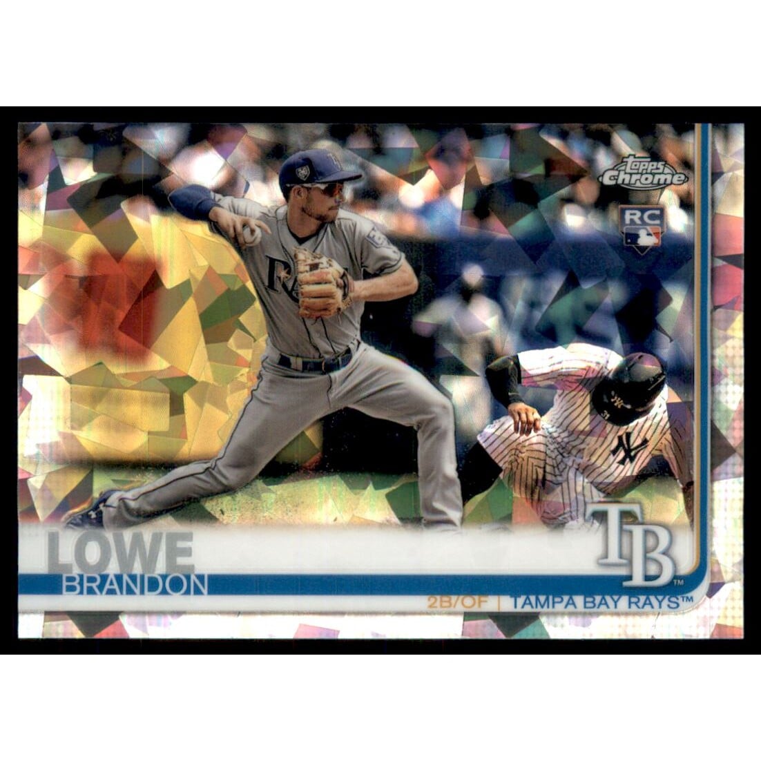 2019 Topps Chrome Sapphire #114 Brandon Lowe RC. rookie card picture