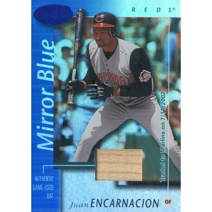 2002 Leaf Certified Mirror Blue #132 Juan Encarnacion Bat