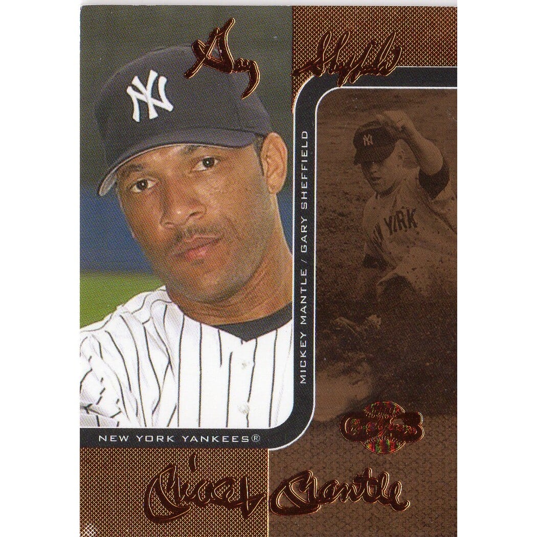 2006 Topps Co-Signers Changing Faces Bronze #11B Gary Sheffield/Mickey Mantle. rookie card picture