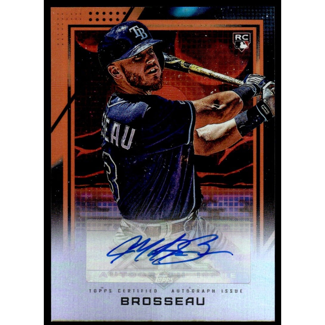 2020 Topps Fire Autographs Orange #FAMBR Michael Brosseau. rookie card picture