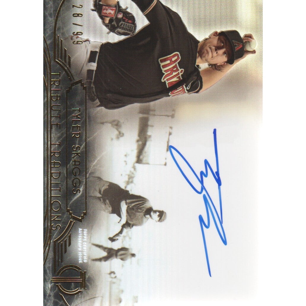 2014 Topps Tribute Tribute Traditions Autographs #TTTS Tyler Skaggs. rookie card picture