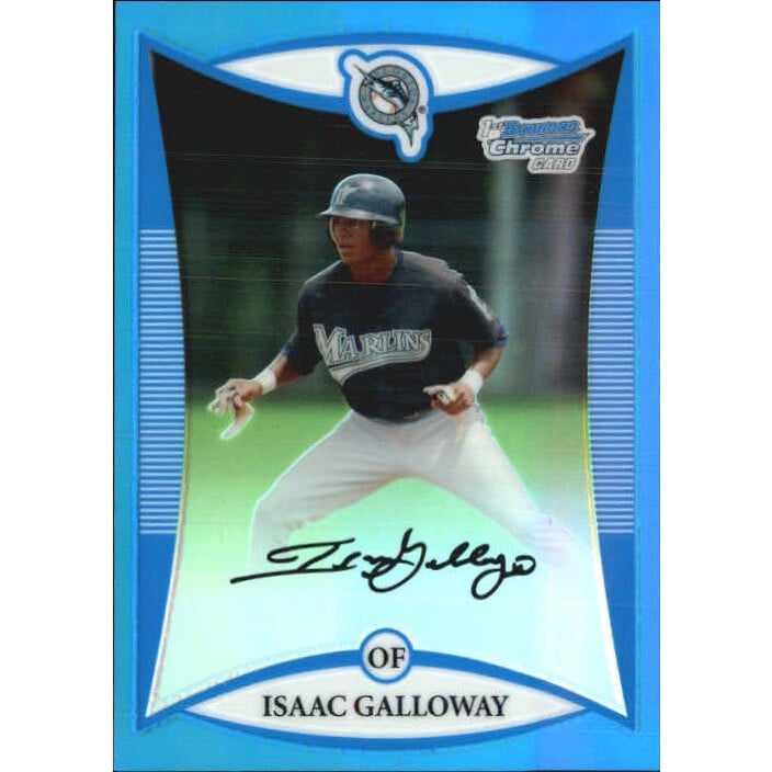 2008 Bowman Chrome Draft Prospects Blue Refractors #BDPP36 Isaac Galloway DP. rookie card picture
