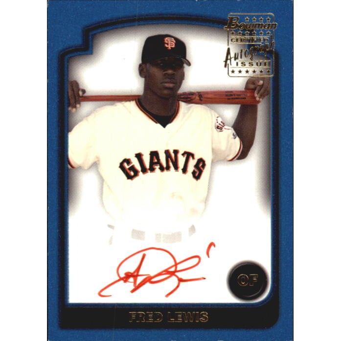 2003 Bowman Signs of the Future Red Ink #FL Fred Lewis. rookie card picture