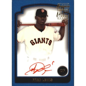 2003 Bowman Signs of the Future Red Ink #FL Fred Lewis
