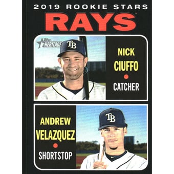 2019 Topps Heritage Black Border #381 Andrew Velazquez/Nick Ciuffo