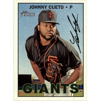 2016 Topps Heritage #588C Johnny Cueto Color SP
