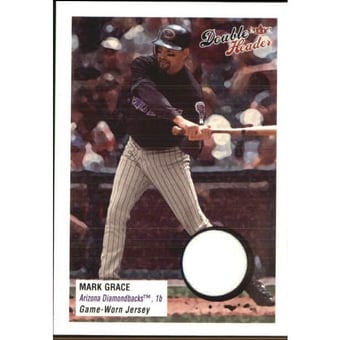 2003 Fleer Double Header Flip Card Game Used Gold #MG Mark Grace Jsy