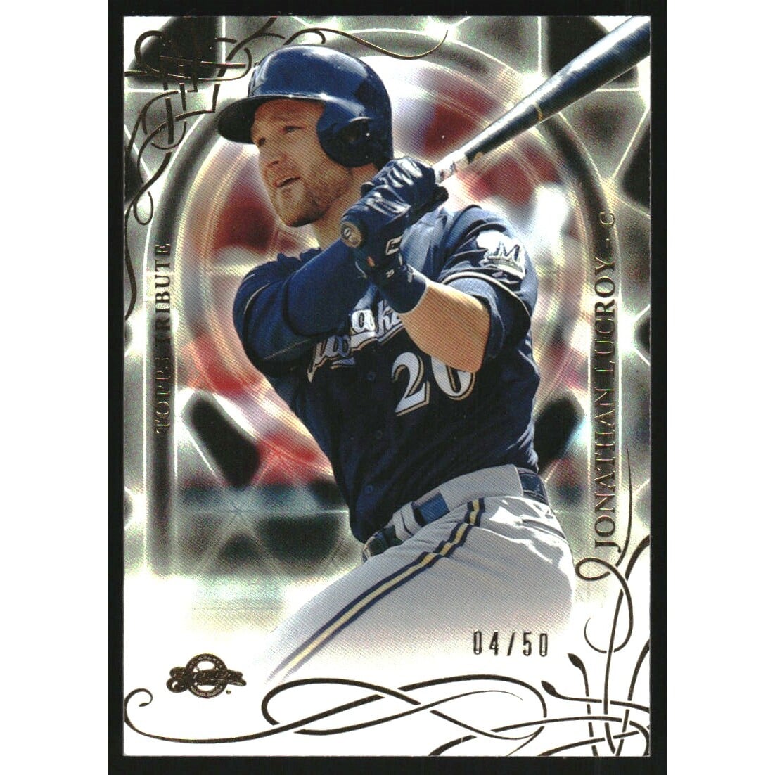 2015 Topps Tribute Black #49 Jonathan Lucroy. rookie card picture