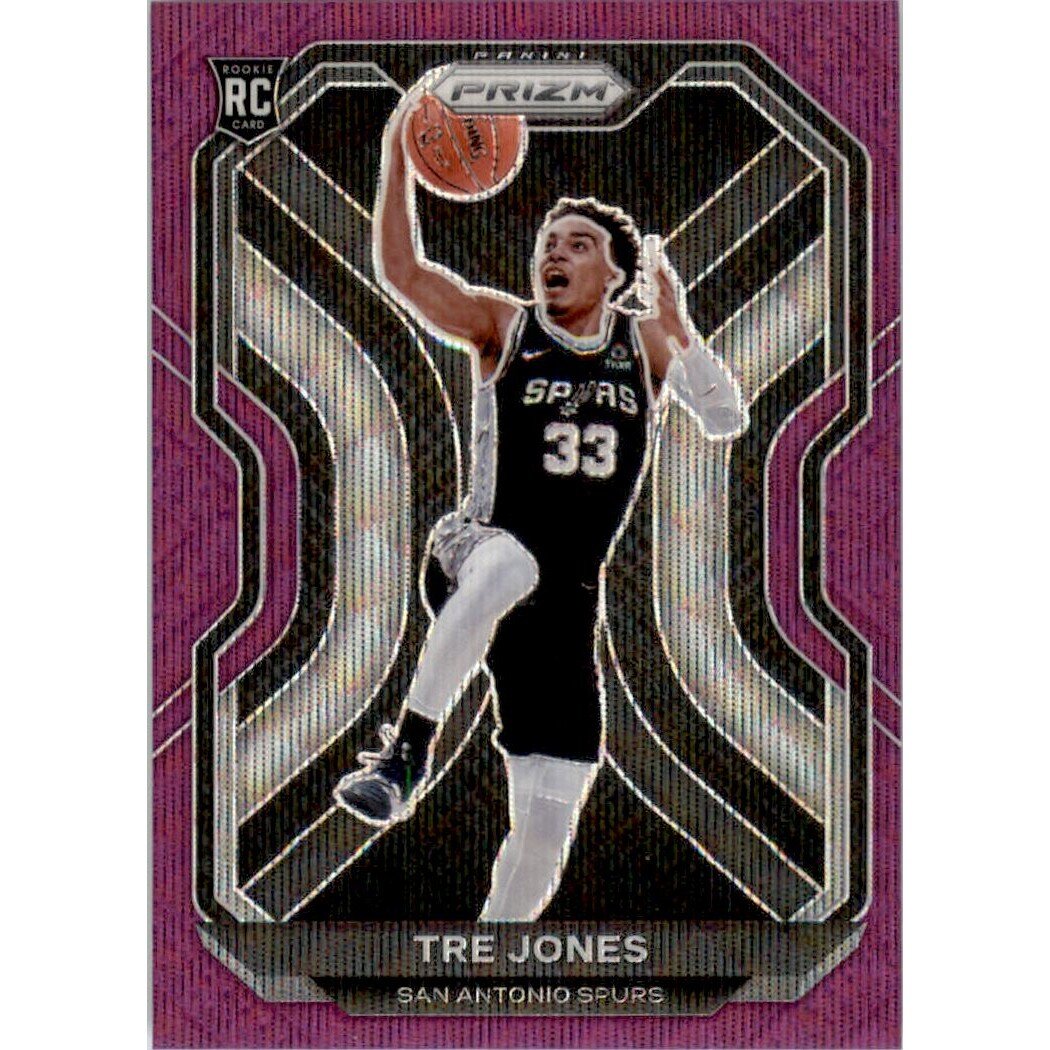 2020-21 Panini Prizm Prizms Purple Wave #291 Tre Jones. rookie card picture