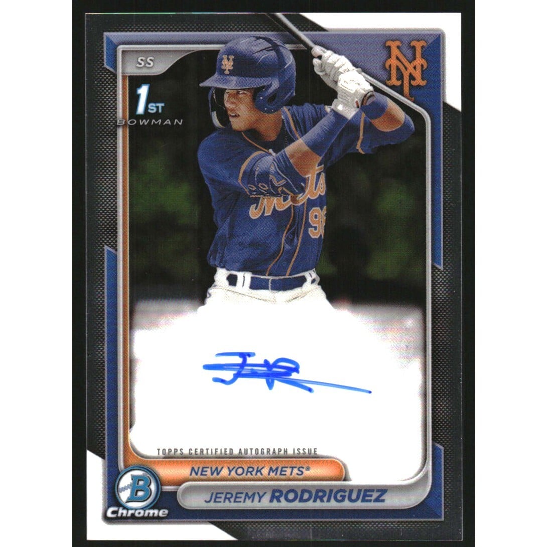 2024 Bowman Chrome Prospect Autographs #CPAJRZ Jeremy Rodriguez. rookie card picture