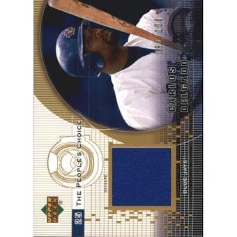 2002 Upper Deck Peoples Choice Game Jersey Gold #PJCD Carlos Delgado