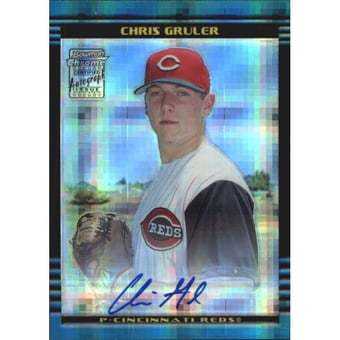 2002 Bowman Chrome Draft X-Fractors #167 Chris Gruler AU