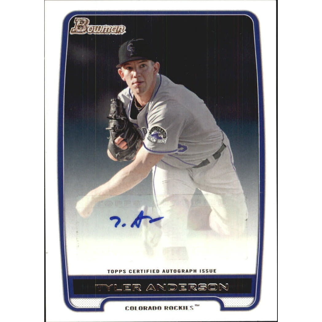 2012 Bowman Prospect Autographs #TA Tyler Anderson. rookie card picture