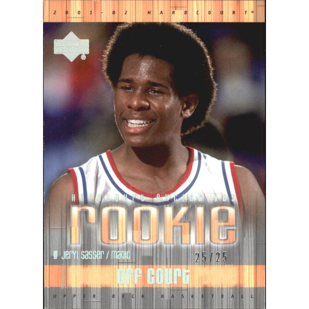 2001-02 Upper Deck Hardcourt Exclusives #105B Jeryl Sasser OFF. rookie card picture
