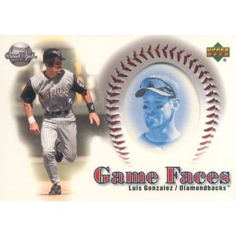 2002 Sweet Spot Game Face Blue Portraits #167 Luis Gonzalez GF