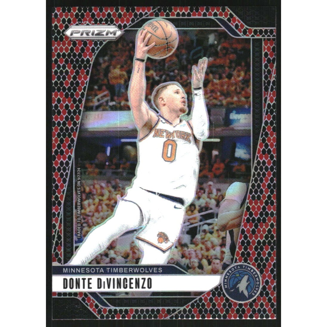2024-25 Panini Prizm Prizms Snakeskin #51 Donte DiVincenzo. rookie card picture
