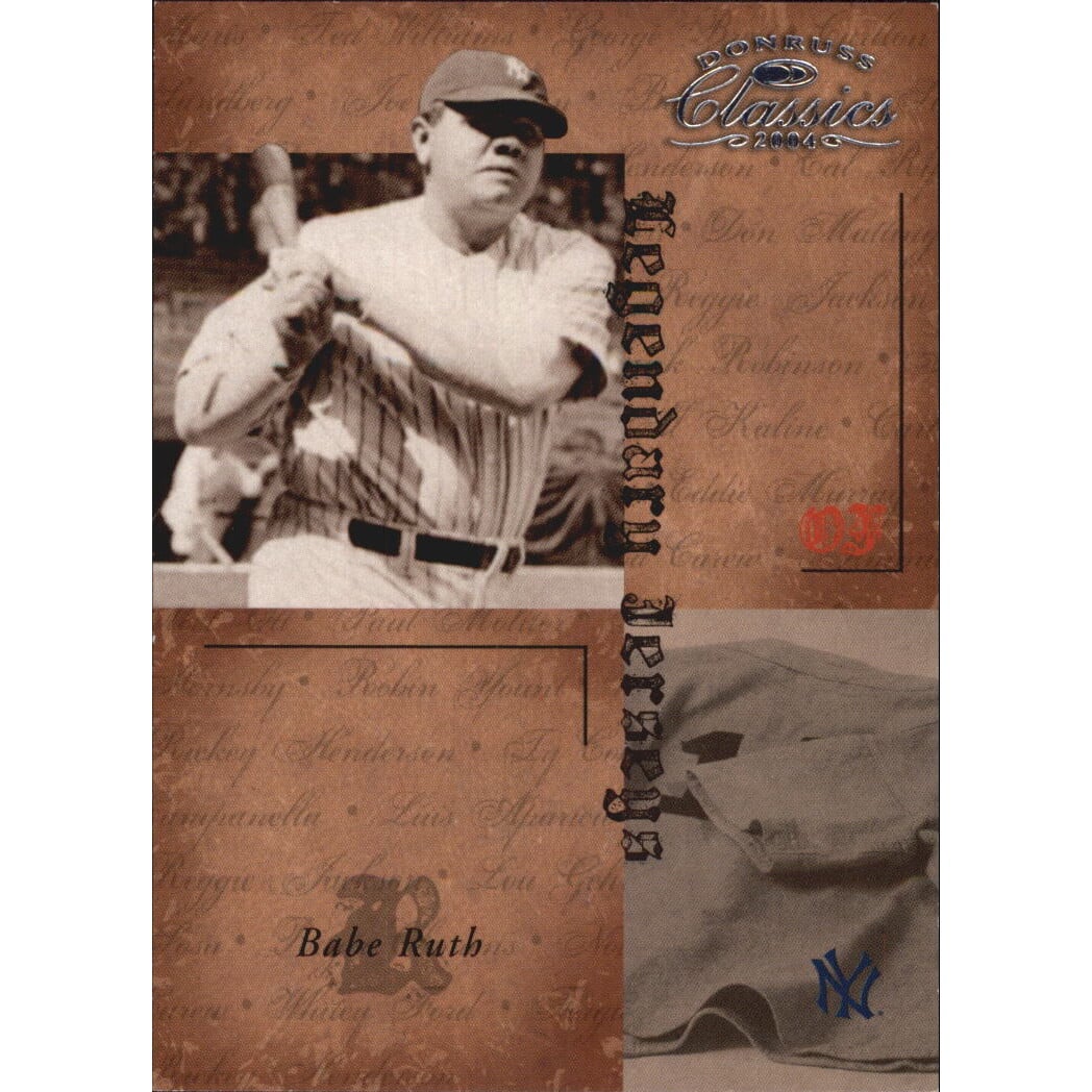 2004 Donruss Classics Legendary Jerseys #59 Babe Ruth. rookie card picture