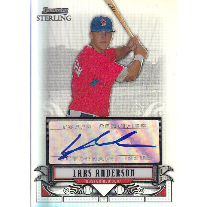 2008 Bowman Sterling Prospects Refractors #LA Lars Anderson AU. rookie card picture