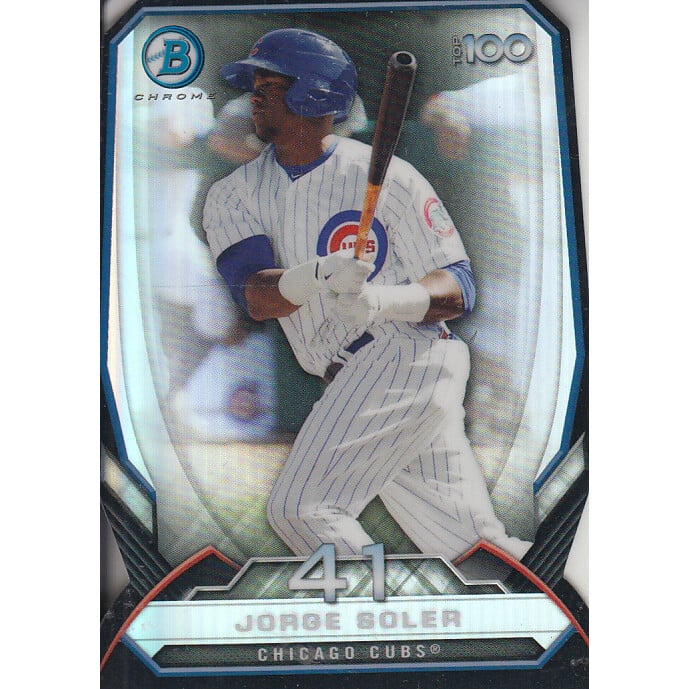 2014 Bowman Chrome Top 100 Prospects Die Cut Refractors #BTP41 Jorge Soler. rookie card picture