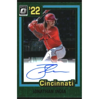 2022 Donruss Optic Retro '81 Signatures Green Stars #19 Jonathan India/50