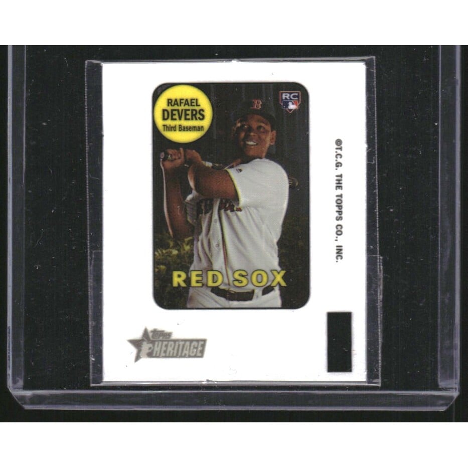 2018 Topps Heritage '69 Topps Decals #14 Rafael Devers. rookie card picture