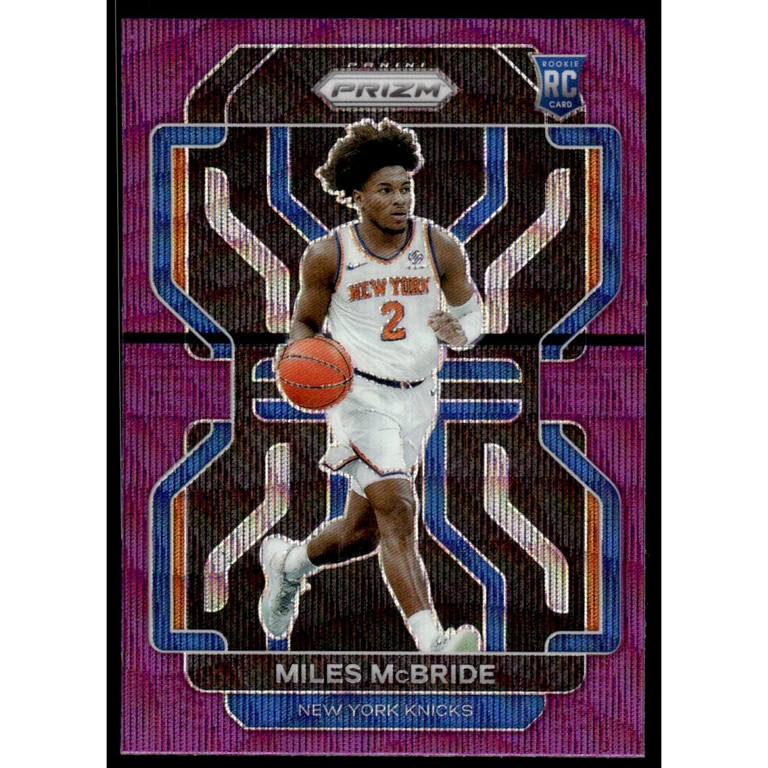 2021-22 Panini Prizm Prizms Purple Wave #283 Miles McBride 2021-22 Panini Prizm Prizms Purple Wave #283 Miles McBride
