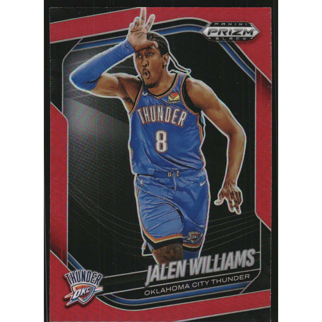 2024-25 Panini Prizm Black Prizms Red #15 Jalen Williams. rookie card picture