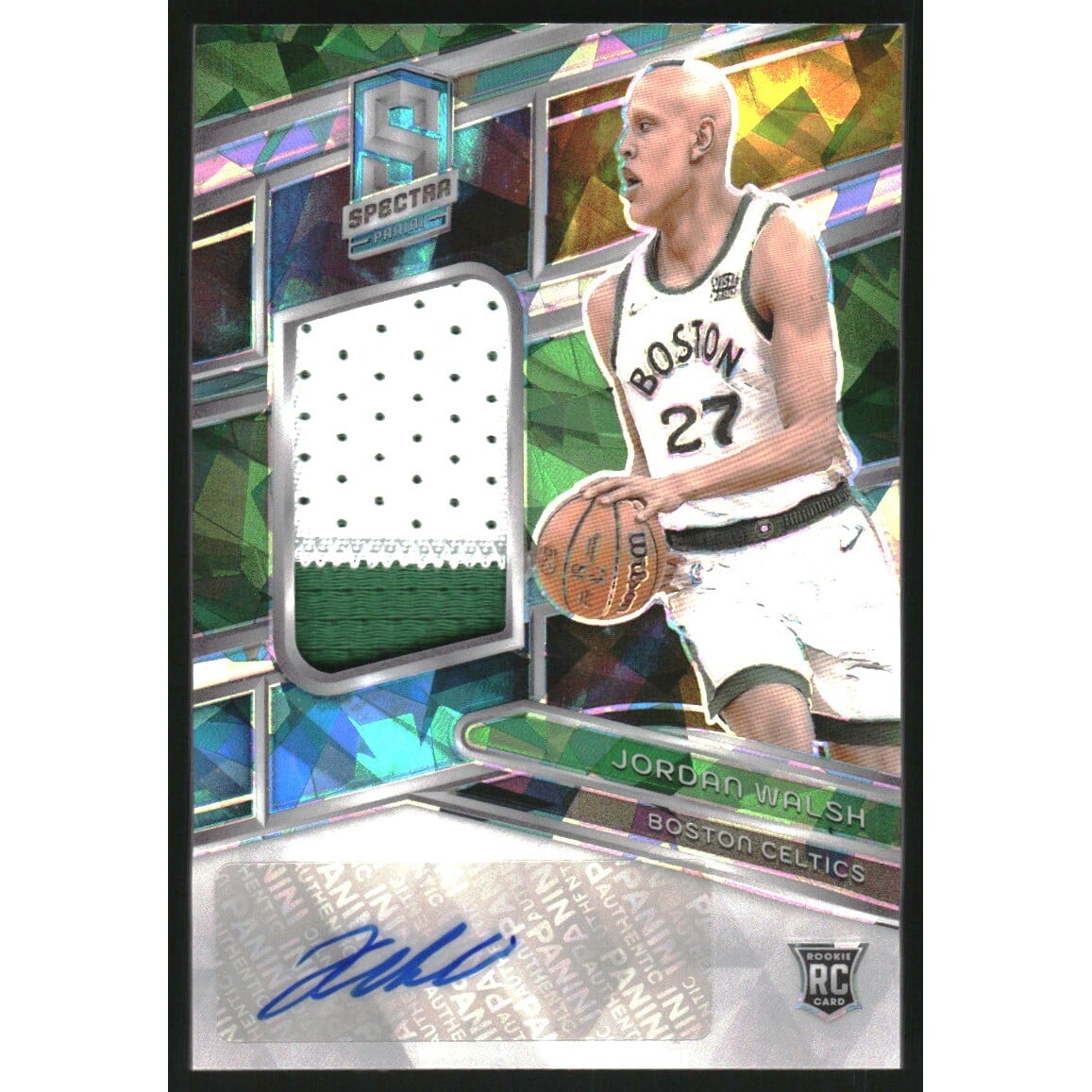 2023-24 Panini Spectra Astral #214 Jordan Walsh JSY AU/35. rookie card picture