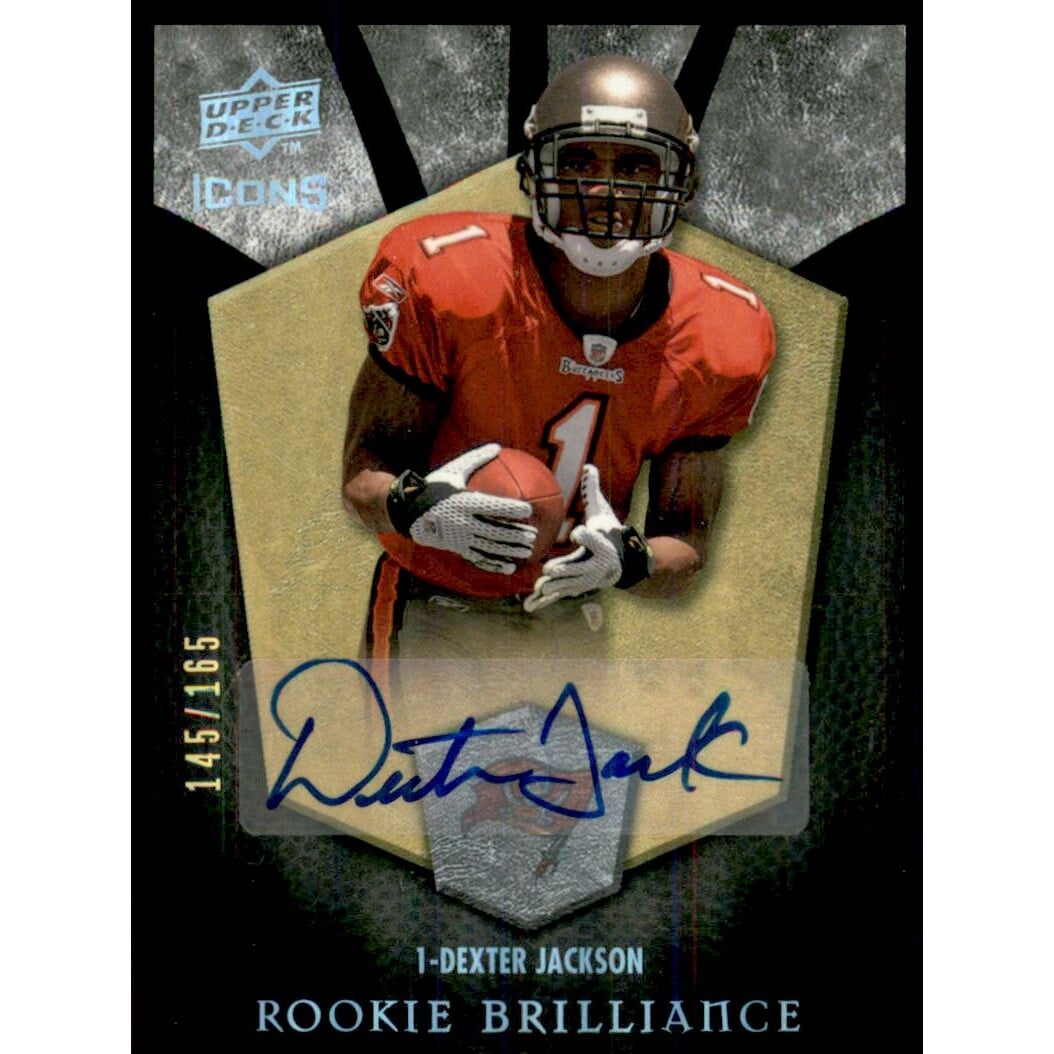 2008 Upper Deck Icons Rookie Brilliance Autographs #RB30 Dexter Jackson/165. rookie card picture