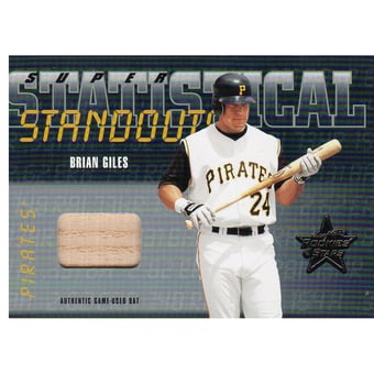 2002 Leaf Rookies and Stars Statistical Standouts Materials Super #SS4 Brian Giles Bat