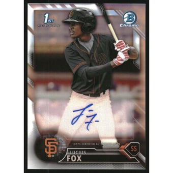 2016 Bowman Chrome Prospect Autographs Refractors #CPALF Lucius Fox