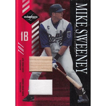 2003 Leaf Limited TNT #59 Mike Sweeney Bat-Jsy