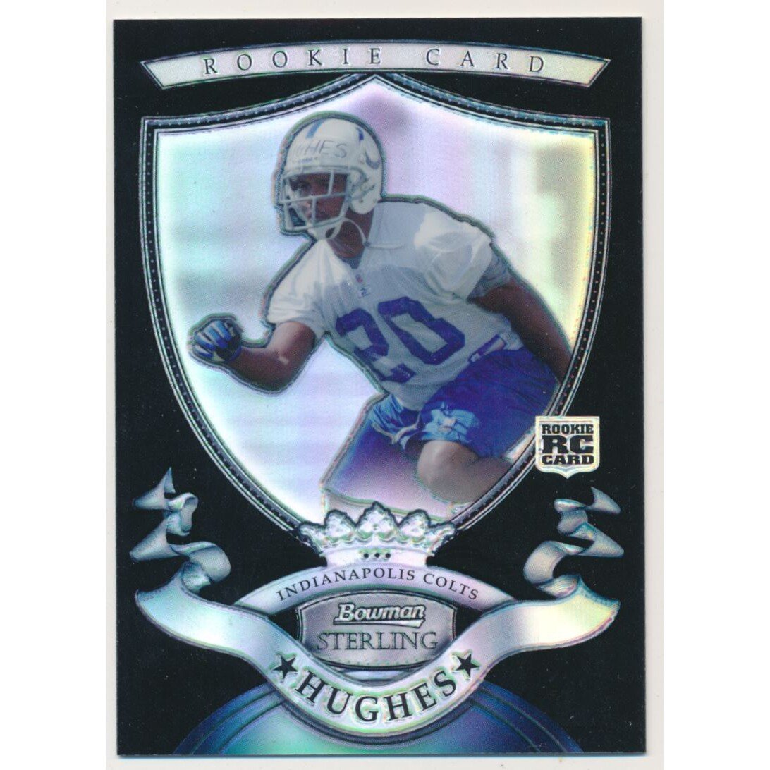 2007 Bowman Sterling Black Refractors #38 Daymeion Hughes. rookie card picture