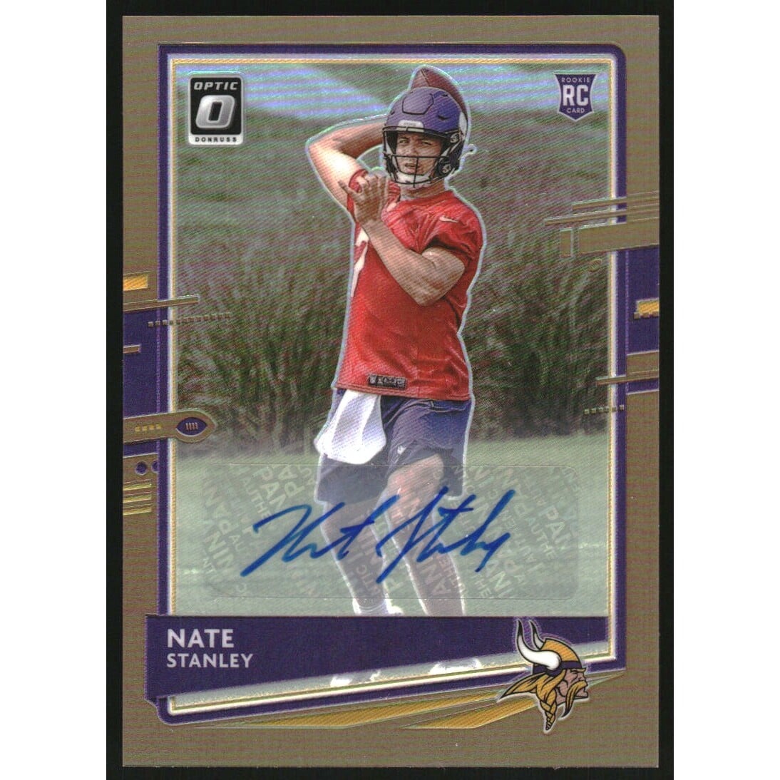 2020 Donruss Optic Rookies Autographs Bronze #150 Nate Stanley. rookie card picture