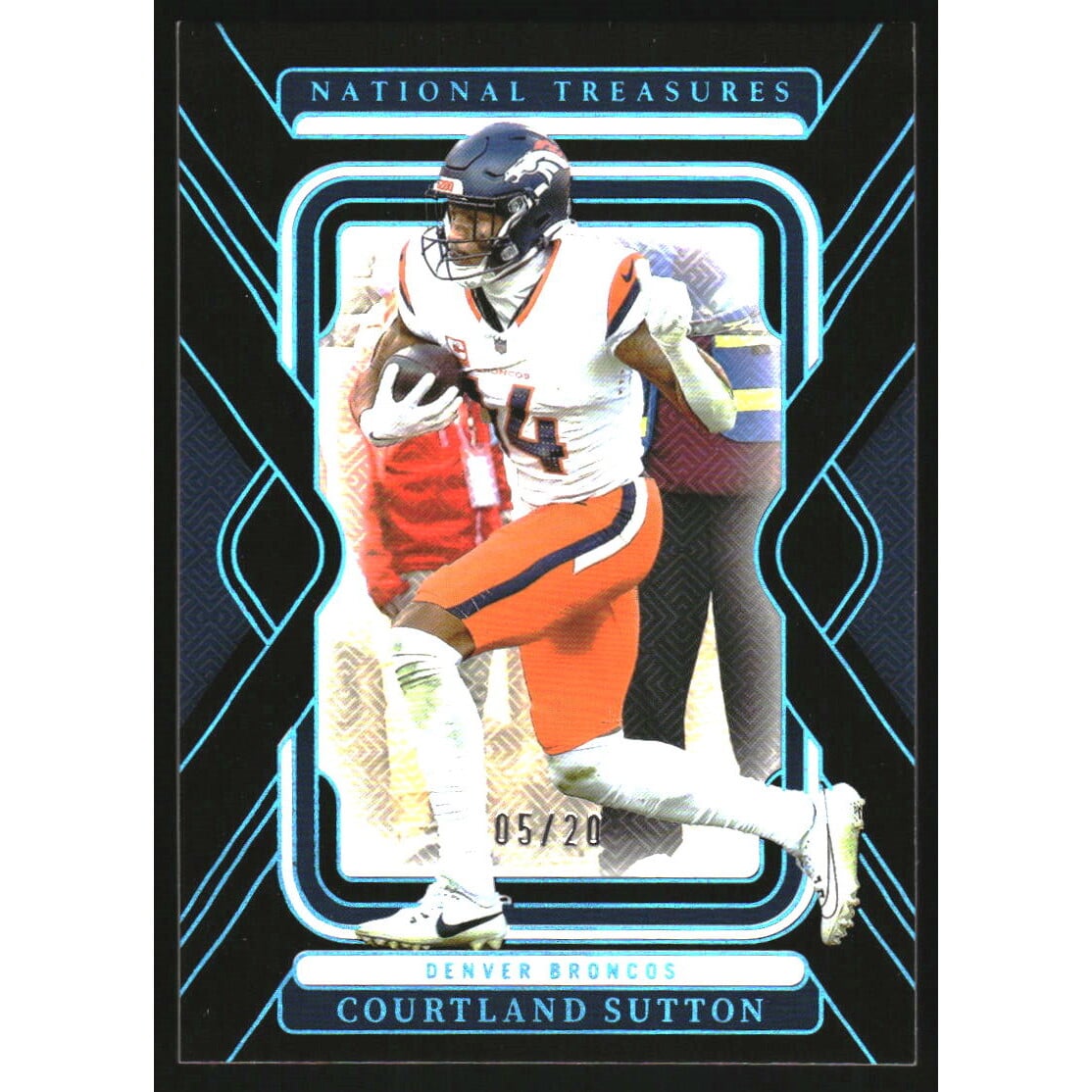 2024 Panini National Treasures Midnight #30 Courtland Sutton. rookie card picture