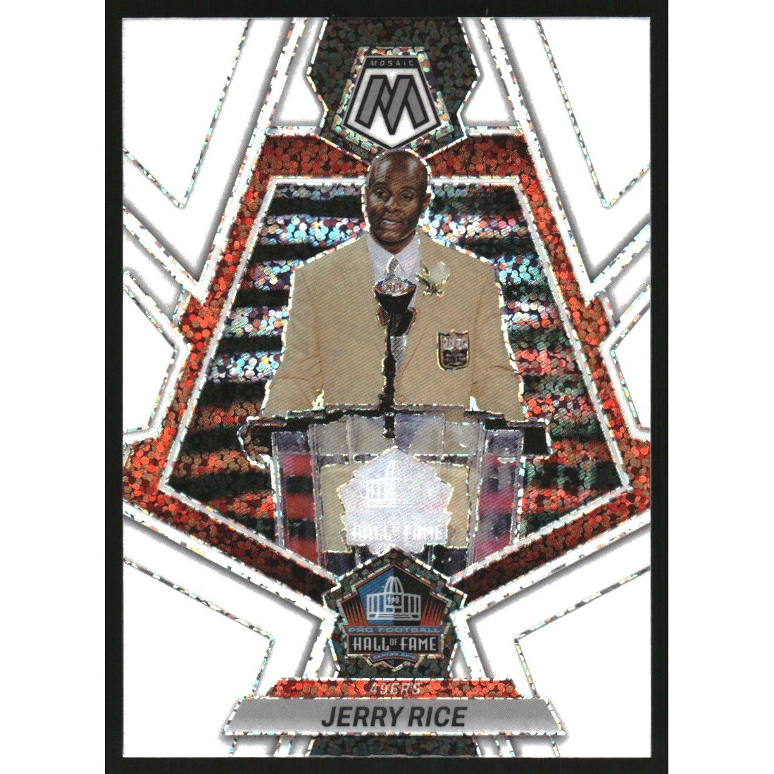 2023 Panini Mosaic White Sparkle #271 Jerry Rice HOF 2023 Panini Mosaic White Sparkle #271 Jerry Rice HOF