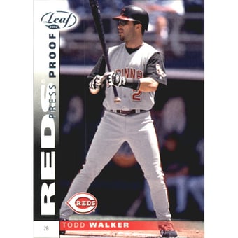 2002 Leaf Press Proofs Platinum #109 Todd Walker