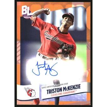2024 Topps Big League Electric Orange Foil Autographs #BEOTMC Triston McKenzie