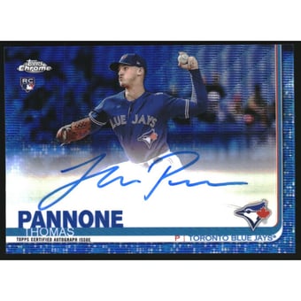 2019 Topps Chrome Rookie Autographs Blue Wave Refractors #RATP Thomas Pannone