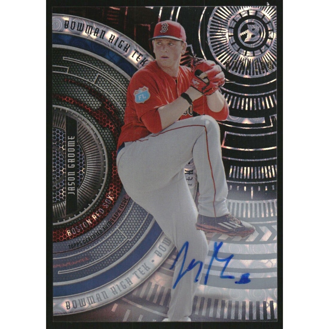 2017 Bowman High Tek Autographs Tidal Diffractors #BHTJG Jason Groome. rookie card picture